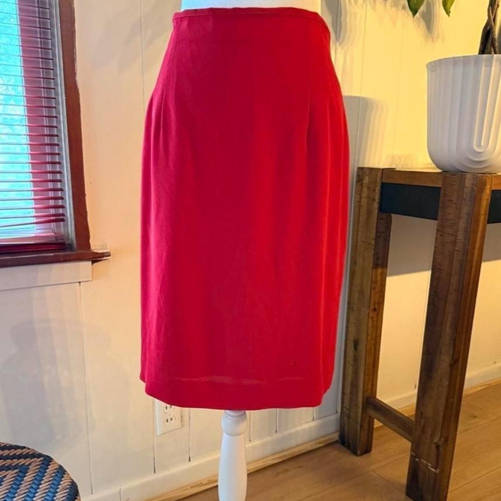 Vintage Jones New York Midi Red Skirt Women's Size 14
